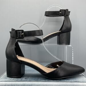 NEW DREAM PAIRS ANNEE Pointed Toe Heels Black Size 8.5